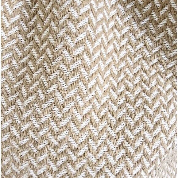 Anine Bing Fishbone Double Breasted Blazer Jacket Large Tan Cream Beige Wool XL - Picture 12 of 13